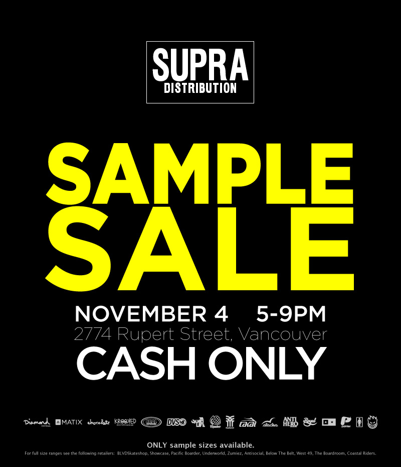 Supra Dist. – Sample Sale