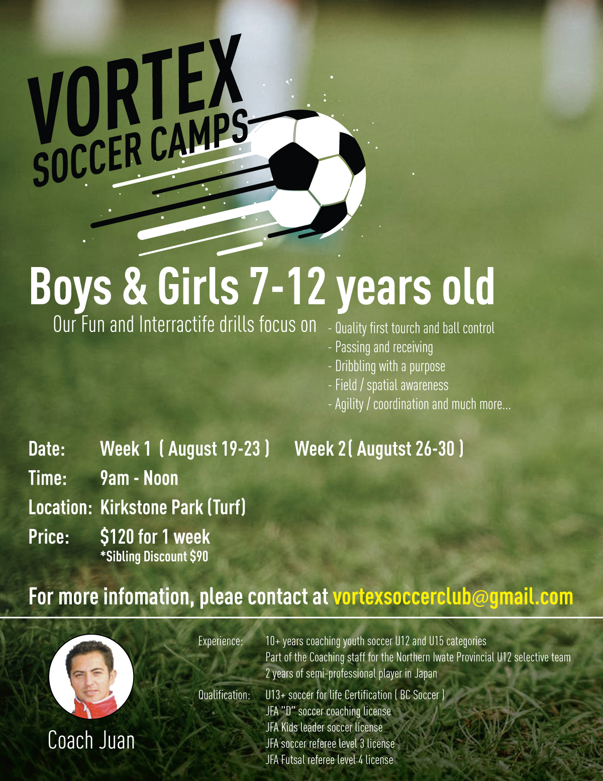 VORTEX Soccer Camps